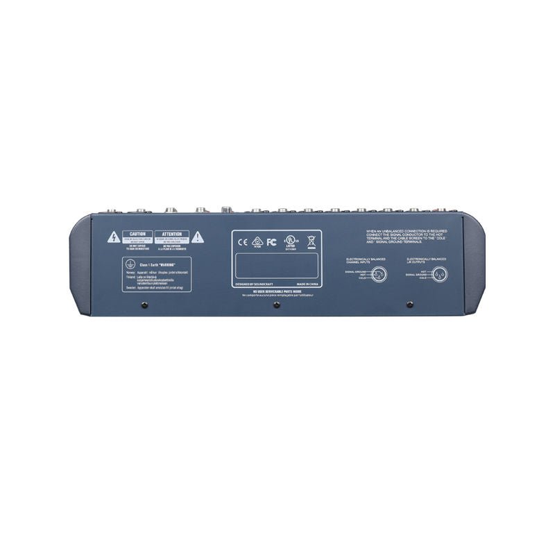 Soundcraft Signature 12 Kenya — rear panel showing XLR inputs, aux sends, and connectivity