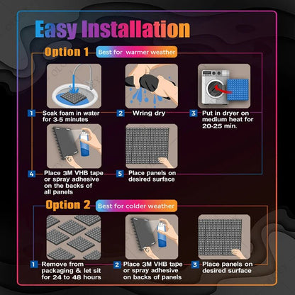 Soundproofing Foam Panel – 6/12/24 Pcs, High Density Sound Proof Sponge Pad, Home Studio, Bedroom Ceiling Design - ZAMAR AUDIO SOLUTIONS