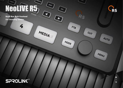 SPROLINK NeoLIVE R5 Live Streaming Switcher – Type-C USB3.0, 4K Input, Lower Third Overlay, Built-In UVC Media Player - ZAMAR AUDIO SOLUTIONS