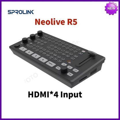 SPROLINK NeoLIVE R5 Live Streaming Switcher – Type-C USB3.0, 4K Input, Lower Third Overlay, Built-In UVC Media Player - ZAMAR AUDIO SOLUTIONS
