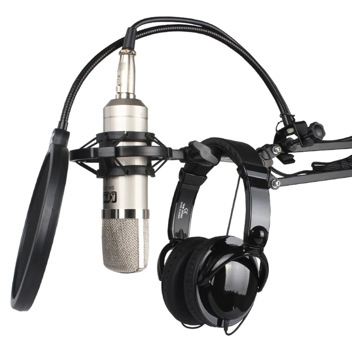 Studio Microphone Mic Shock Mount Holder – For Large Diaphragm Condenser Mic, Adjustable Angle, Standard Thread, Black - ZAMAR AUDIO SOLUTIONS