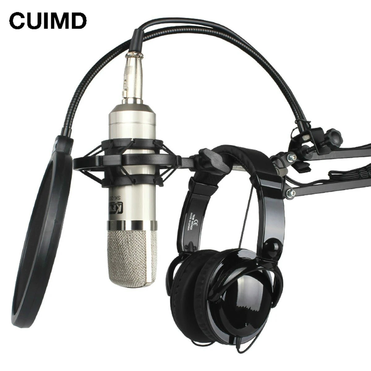 Studio Microphone Mic Shock Mount Holder – For Large Diaphragm Condenser Mic, Adjustable Angle, Standard Thread, Black - ZAMAR AUDIO SOLUTIONS