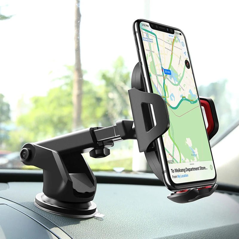 Sucker Car Phone Holder Mount Stand – GPS Mobile Cell Support for iPhone, Xiaomi, Huawei, Samsung, Adjustable Viewing Angle - ZAMAR AUDIO SOLUTIONS