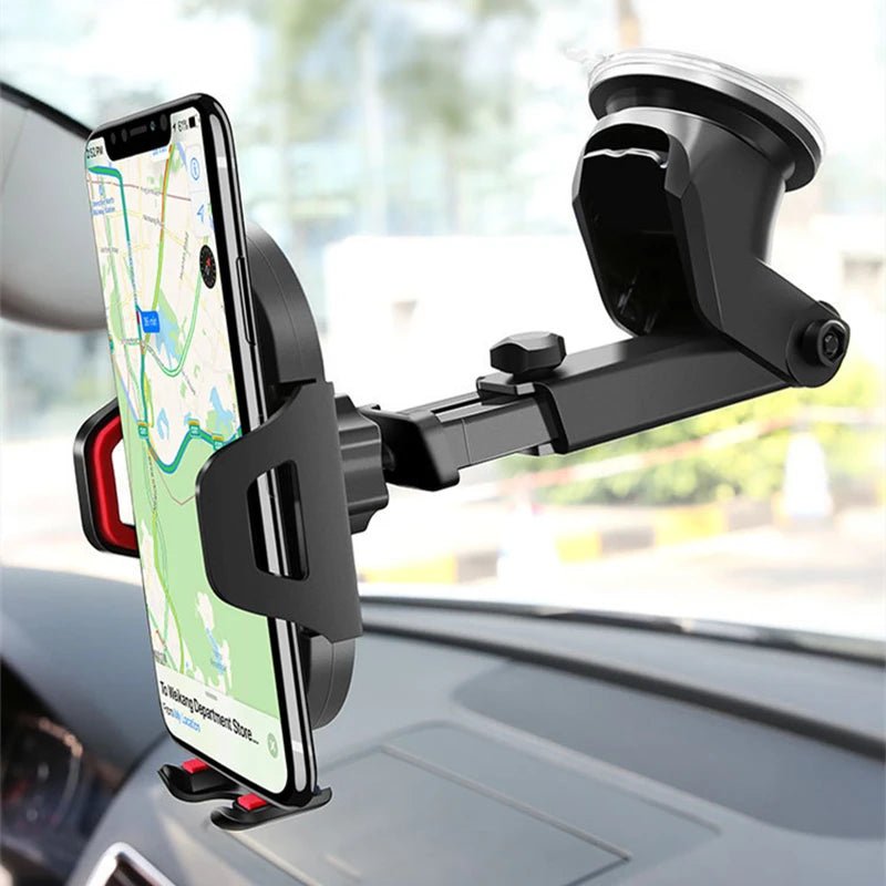 Sucker Car Phone Holder Mount Stand – GPS Mobile Cell Support for iPhone, Xiaomi, Huawei, Samsung, Adjustable Viewing Angle - ZAMAR AUDIO SOLUTIONS