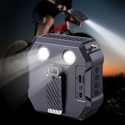 SwYiSm Outdoor Solar Charging Bluetooth Speaker – Portable Wireless Speaker with LED Lighting, FM Radio, and Subwoofer for Cycling & Outdoor Activities - ZAMAR AUDIO SOLUTIONS
