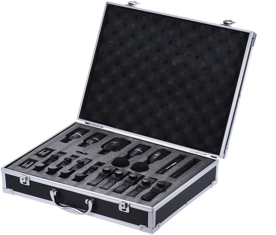drum mic set Kenya DMS-D7 hard carry case with branded lid, housing the full 7-piece drum microphone kit
