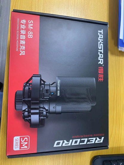Takstar SM-8B Condenser Studio Microphone for Vocals Recording, Live-Streaming, and YouTube Videos