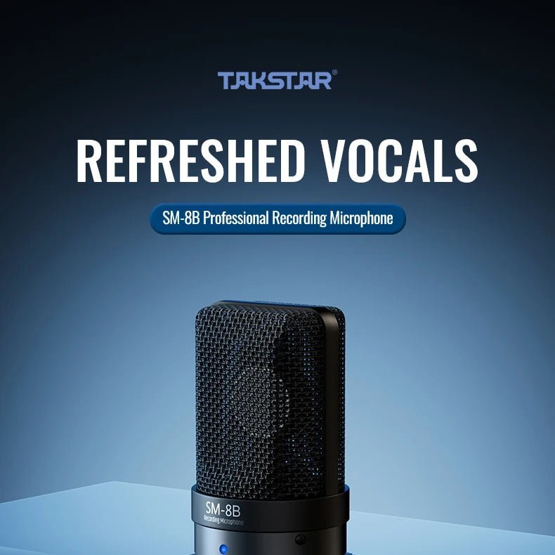 Takstar SM-8B Condenser Studio Microphone for Vocals Recording, Live-Streaming, and YouTube Videos