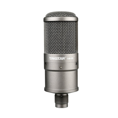 Takstar SM-8B 2nd Gen microphone Kenya — full kit with black mesh pop filter and elastic shock mount assembled