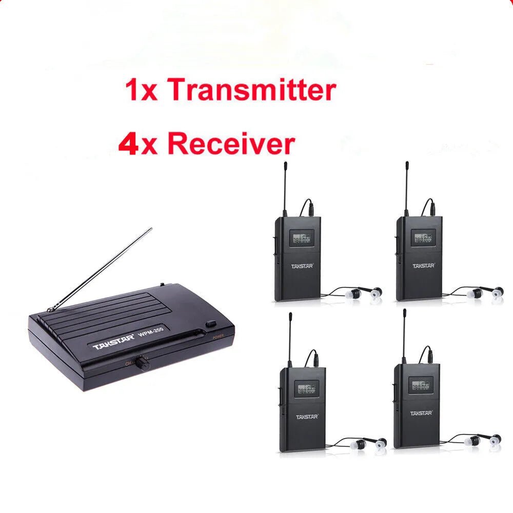 Takstar WPM - 200 Wireless In - Ear Monitor System – UHF Stage Monitor with Transmitter, Receiver, and Earphones for Live Performances and Studio Recording - ZAMAR AUDIO SOLUTIONS