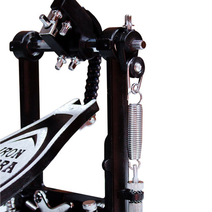 Tama Iron Cobra D-900 double kick pedal Quick-Hook spring and cam mechanism close-up Kenya