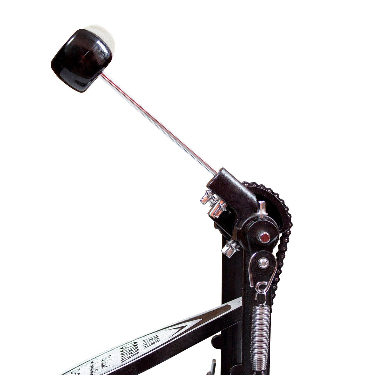 Tama Iron Cobra D-900 double kick pedal Quick-Hook spring and cam mechanism close-up Kenya