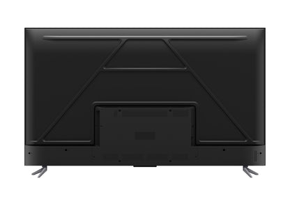 TCL 55C645 Kenya 55-inch QLED Smart TV straight-on rear panel view showing ribbed back and stand feet