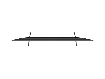 view of TCL 55T6C QLED TV Kenya showing slim bezel width, speaker grille strip, and dual stand leg positions