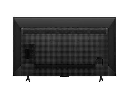 panel view of TCL 55T6C QLED TV Kenya showing textured back casing, VESA mount points, and stand legs
