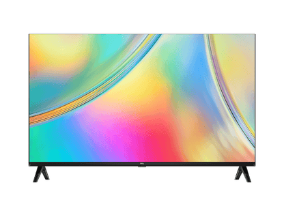 TCL S5400 32 inch TV Kenya front view on stand displaying vibrant full HD colour gradient