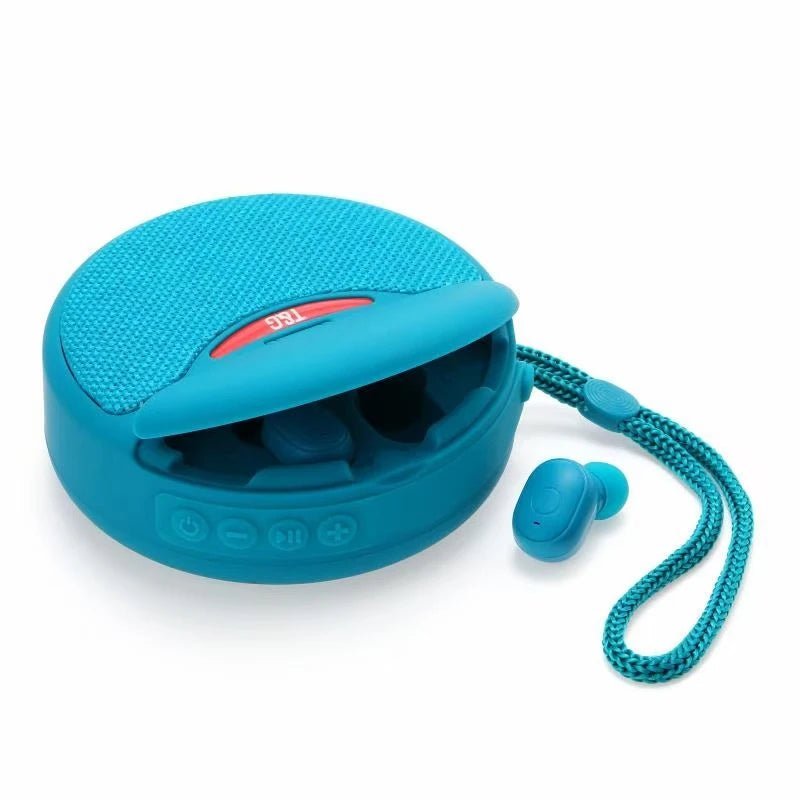 TG808 Mini Wireless Bluetooth Speaker – Two-in-One Wireless Earphone, TWS Subwoofer, Hands-Free, Multi-Function, TF Card, FM - ZAMAR AUDIO SOLUTIONS