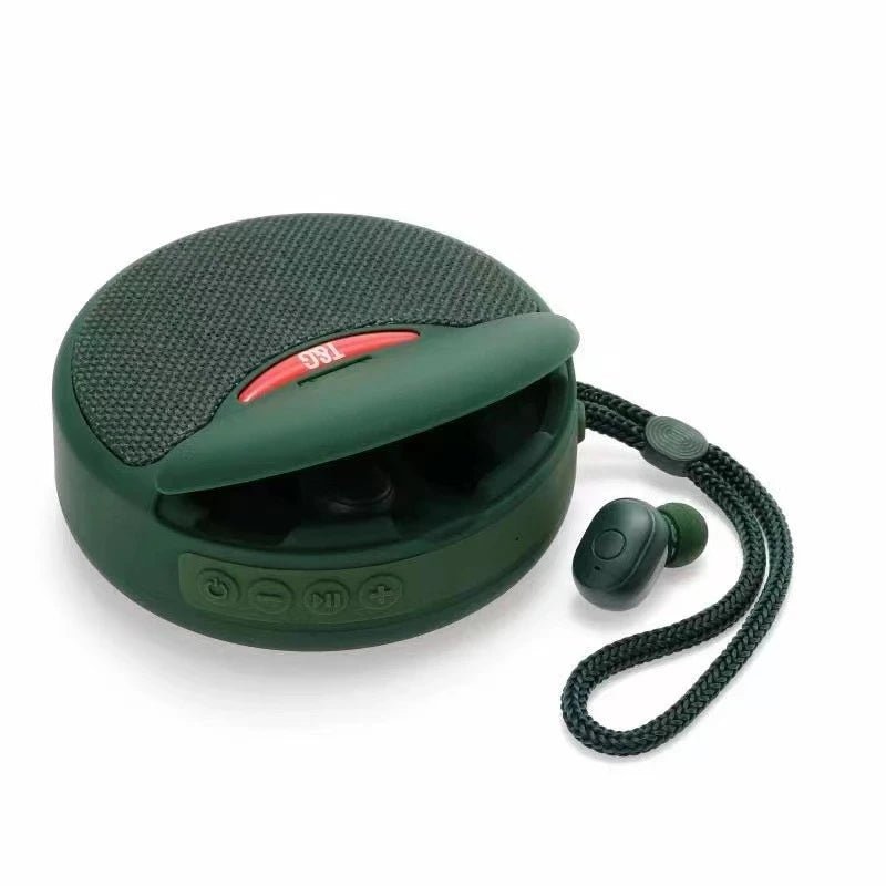 TG808 Mini Wireless Bluetooth Speaker – Two-in-One Wireless Earphone, TWS Subwoofer, Hands-Free, Multi-Function, TF Card, FM - ZAMAR AUDIO SOLUTIONS