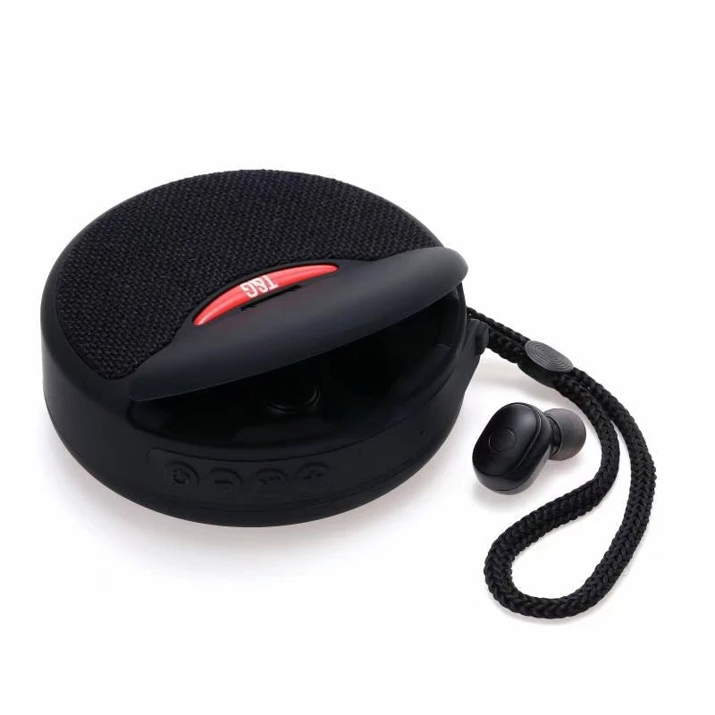 TG808 Mini Wireless Bluetooth Speaker – Two-in-One Wireless Earphone, TWS Subwoofer, Hands-Free, Multi-Function, TF Card, FM - ZAMAR AUDIO SOLUTIONS