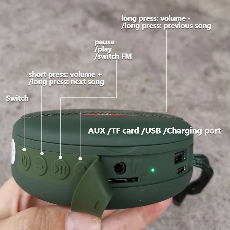 TG808 Mini Wireless Bluetooth Speaker – Two-in-One Wireless Earphone, TWS Subwoofer, Hands-Free, Multi-Function, TF Card, FM - ZAMAR AUDIO SOLUTIONS