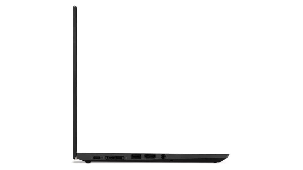 ThinkPad X390 Kenya — left side profile view, USB-C, USB-A, HDMI and audio ports visible, ultra-slim build