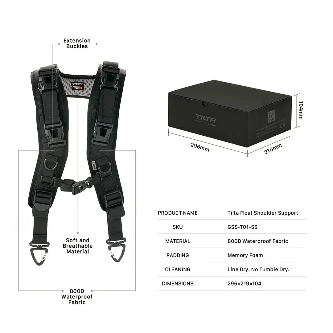TILTA GSS-T04 GSS-T04-DHB2 Lightweight Dual Handle Gimbal Support Vest – Float GSS-T01-DS Gimbal Vest for RS2, RS3, RSC2 - ZAMAR AUDIO SOLUTIONS