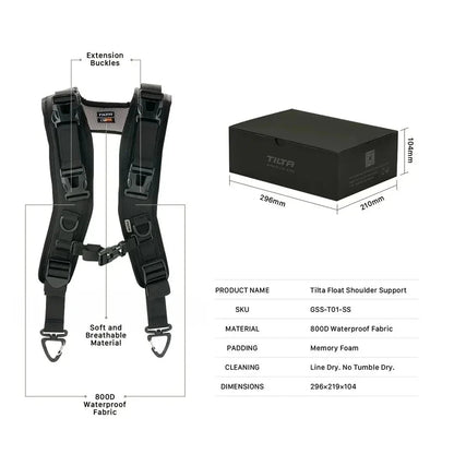 TILTA GSS-T04 GSS-T04-DHB2 Lightweight Dual Handle Gimbal Support Vest – Float GSS-T01-DS Gimbal Vest for RS2, RS3, RSC2 - ZAMAR AUDIO SOLUTIONS