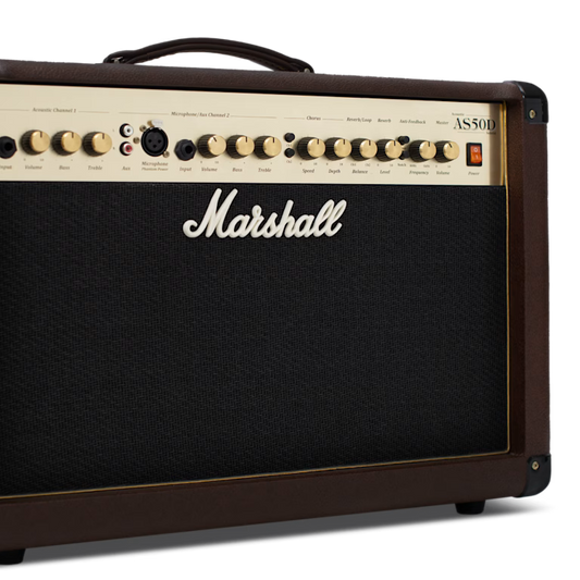 Marshall guitar amplifier on a white background