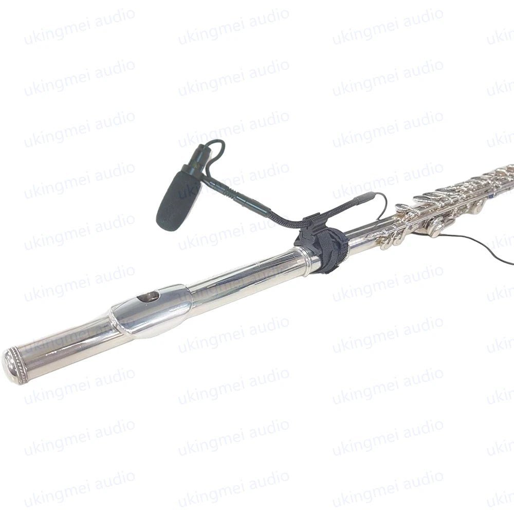 UKINGMEI Flute and Clarinet Clip-On Microphone – Flexible Gooseneck Condenser Mic for Shure Wireless Systems with 48V Phantom Power Input - ZAMAR AUDIO SOLUTIONS