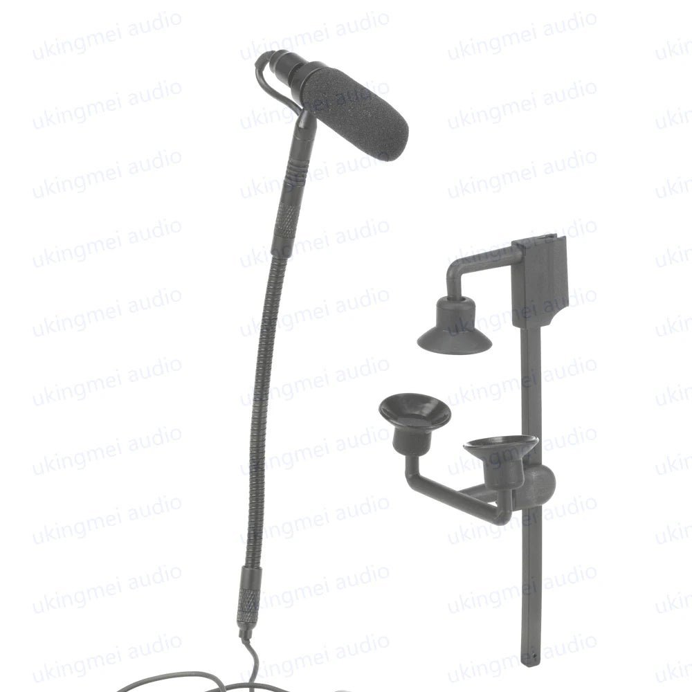 UKINGMEI Guitar Clip-On Microphone – Flexible Gooseneck Condenser Mic for Shure Wireless Systems and Phantom Power Input - ZAMAR AUDIO SOLUTIONS