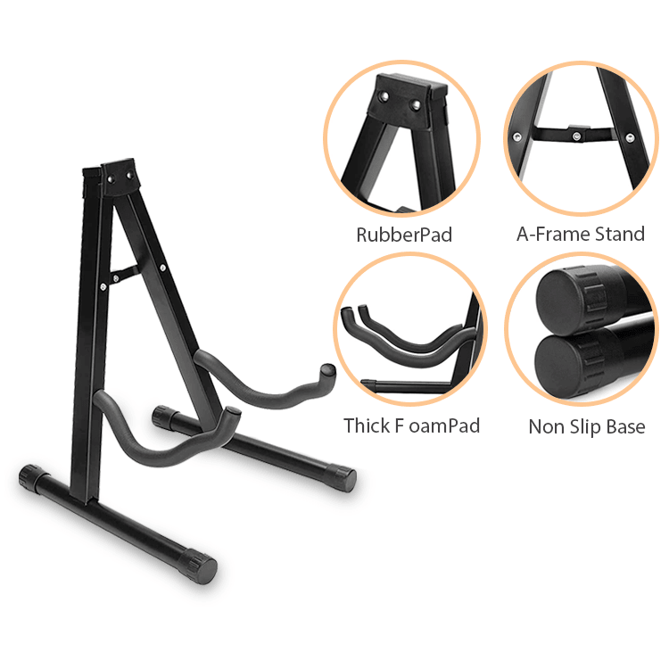 Universal Guitar Stand — Foldable A‑Frame for Acoustic & Electric Guitars, Nairobi Delivery - ZAMAR AUDIO SOLUTIONS