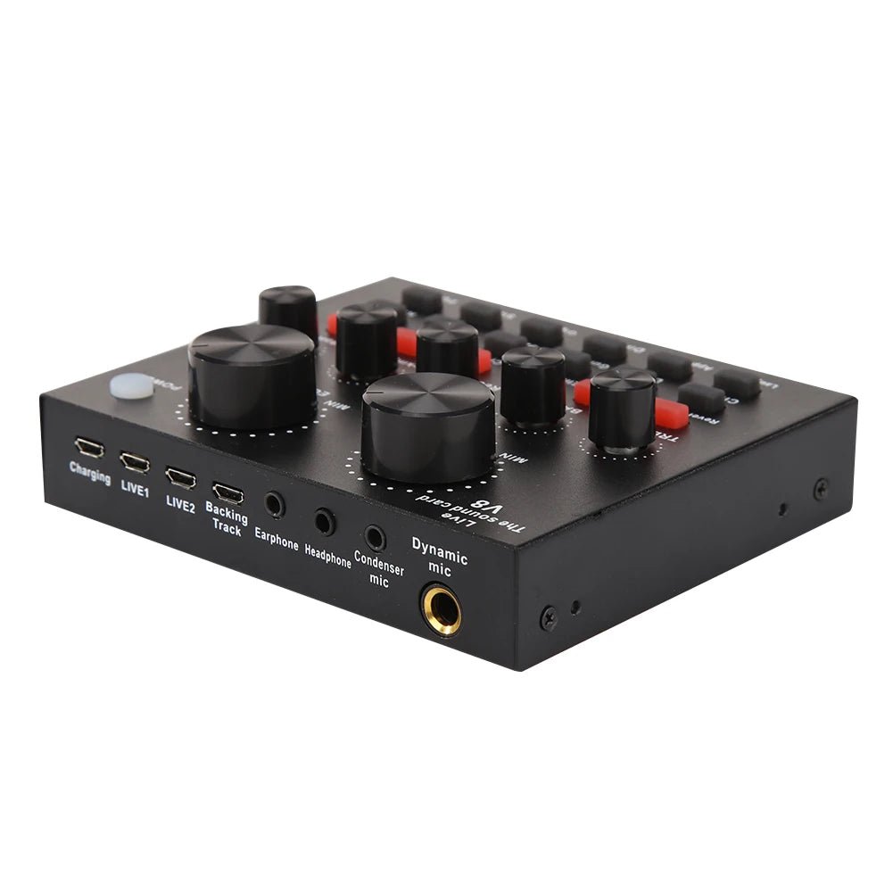 V8 Audio USB External Sound Card – 6 Effect Modes, Headset Microphone, Live Broadcast, For Mobile Phone, Computer, PC - ZAMAR AUDIO SOLUTIONS