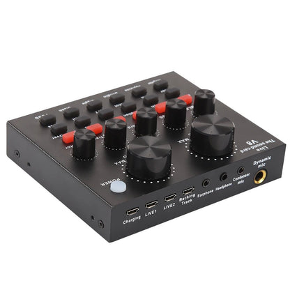 V8 Audio USB External Sound Card – 6 Effect Modes, Headset Microphone, Live Broadcast, For Mobile Phone, Computer, PC - ZAMAR AUDIO SOLUTIONS