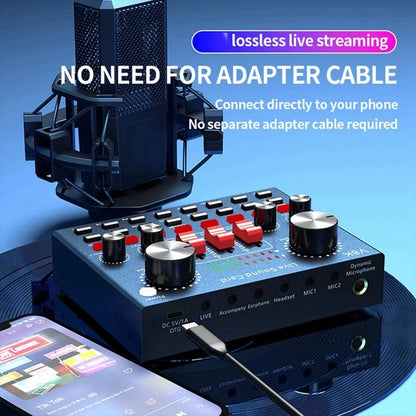 V8K Audio USB External Sound Card – Multi Portable Microphone Live Broadcast Sound Card for Mobile Phone and Computer - ZAMAR AUDIO SOLUTIONS