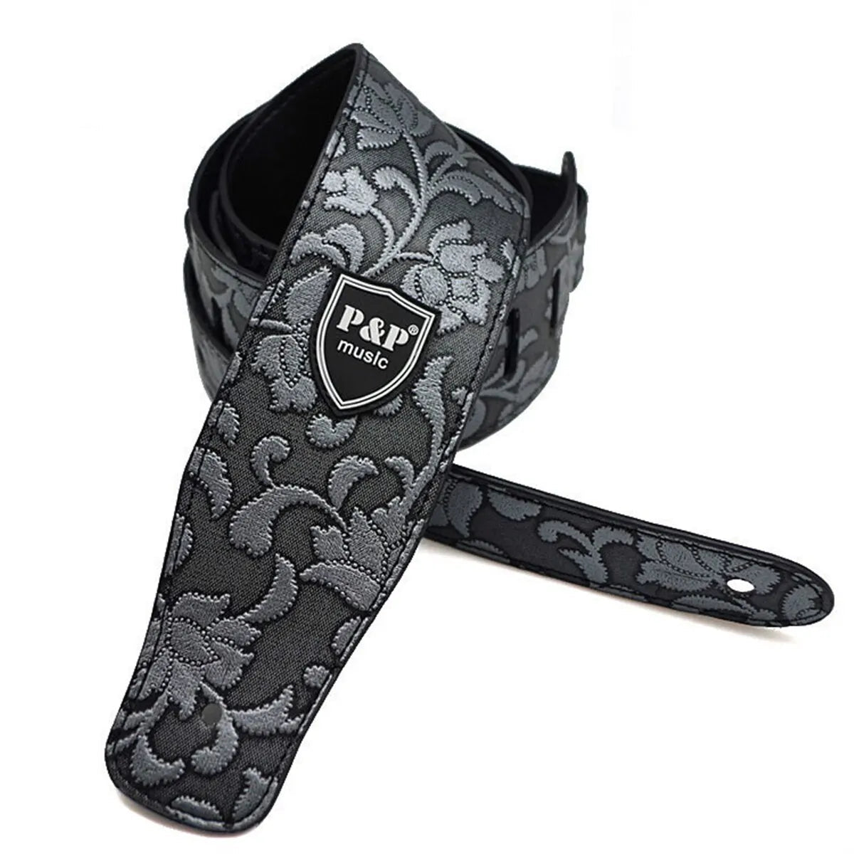 Vintage Embroidered Guitar Strap – Classic Music Accessories
