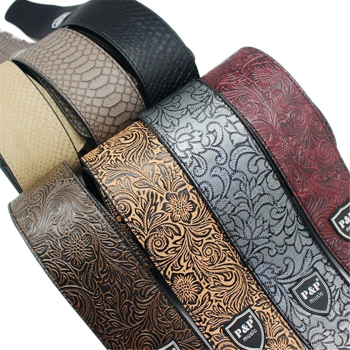 Vintage Embroidered Guitar Strap – Classic Music Accessories