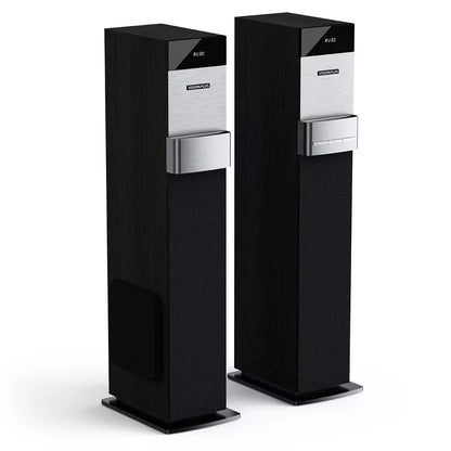 Vision Plus VP2080TS 360W Tower Speaker side profile showing cabinet depth and speaker grille