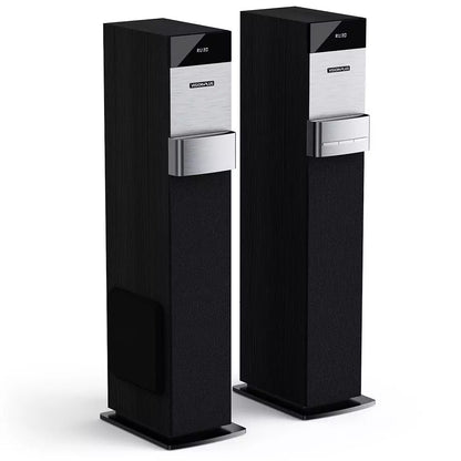 Vision Plus VP2080TS 360W Tower Speaker side profile showing cabinet depth and speaker grille