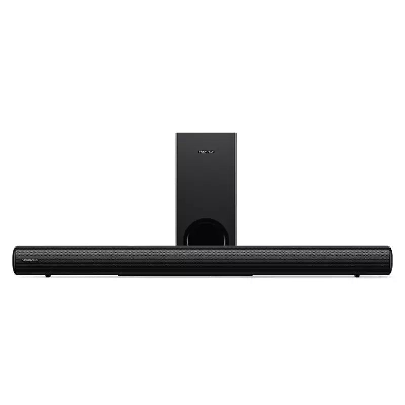 Vision Plus VP2111 Soundbar Kenya angled view showing compact bar and subwoofer unit