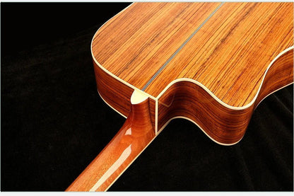 40/41 Inch Acoustic Guitar - Walnut Steel-String Folk Guitar