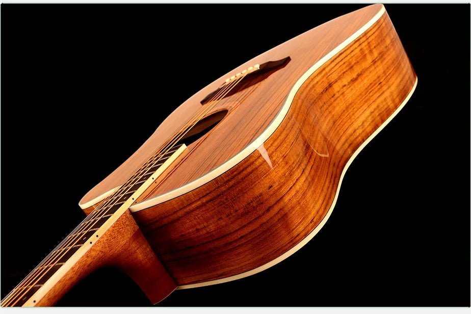 40/41 Inch Acoustic Guitar - Walnut Steel-String Folk Guitar