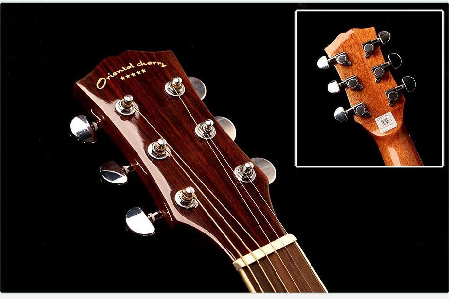 40/41 Inch Acoustic Guitar - Walnut Steel-String Folk Guitar