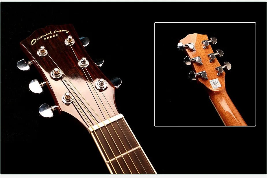 40/41 Inch Acoustic Guitar - Walnut Steel-String Folk Guitar