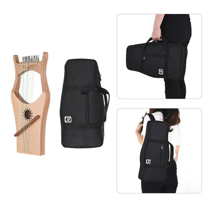 Walter.t WH02 10-String Wooden Lyre Harp – Professional DIY Harp with Nylon Strings, Spruce Rubber Handheld Instrument - ZAMAR AUDIO SOLUTIONS