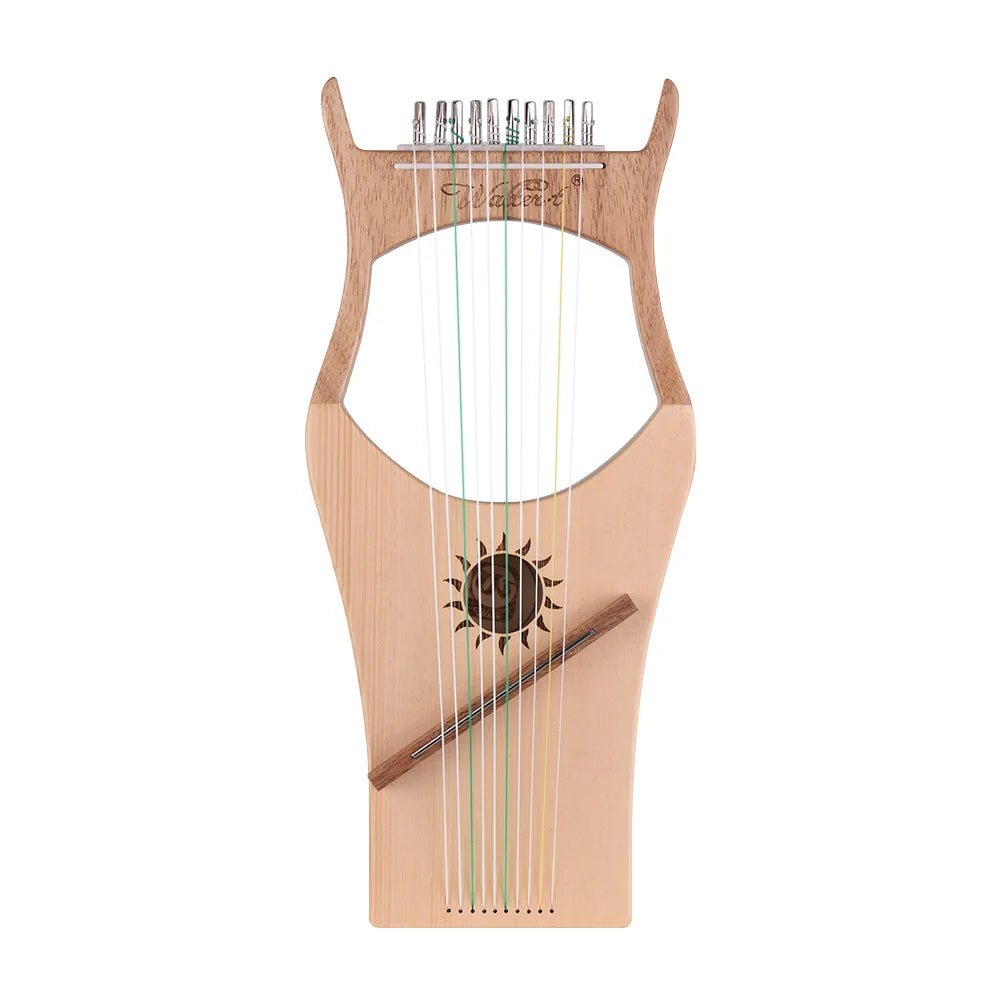 Walter.t WH02 10-String Wooden Lyre Harp – Professional DIY Harp with Nylon Strings, Spruce Rubber Handheld Instrument - ZAMAR AUDIO SOLUTIONS
