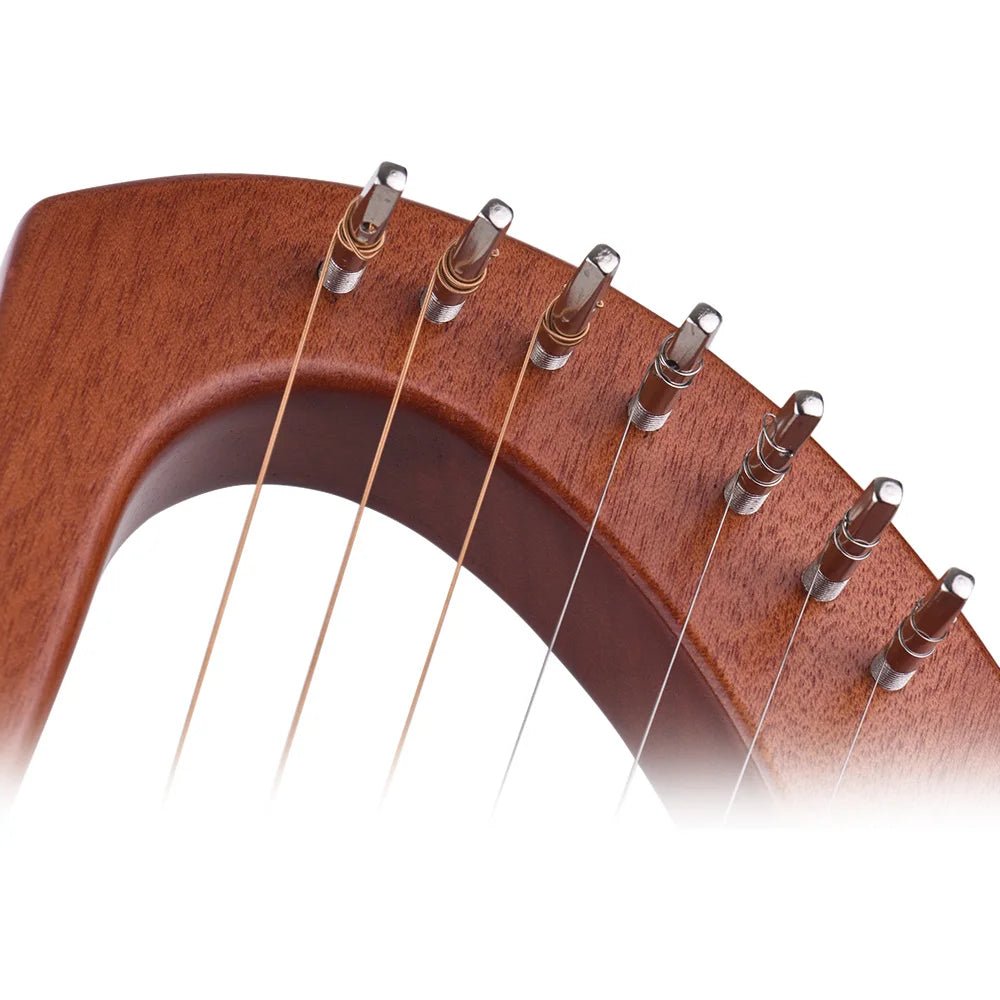 Walter.t WH05 7-String Wooden Lyre Harp – Mahogany Wood Strings, Percussion Musical Instrument with Big Bag - ZAMAR AUDIO SOLUTIONS