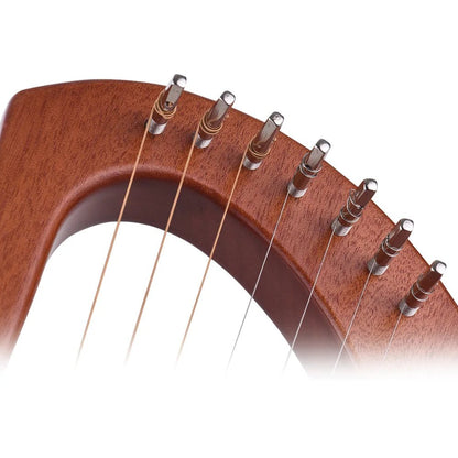 Walter.t WH05 7-String Wooden Lyre Harp – Mahogany Wood Strings, Percussion Musical Instrument with Big Bag - ZAMAR AUDIO SOLUTIONS