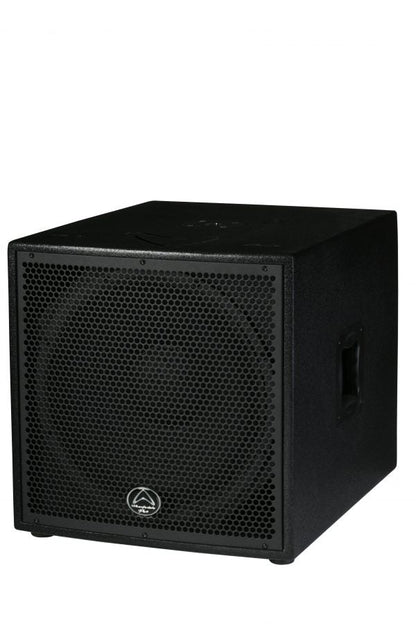 Wharfedale DELTA-X15B subwoofer side angle — birch plywood cabinet