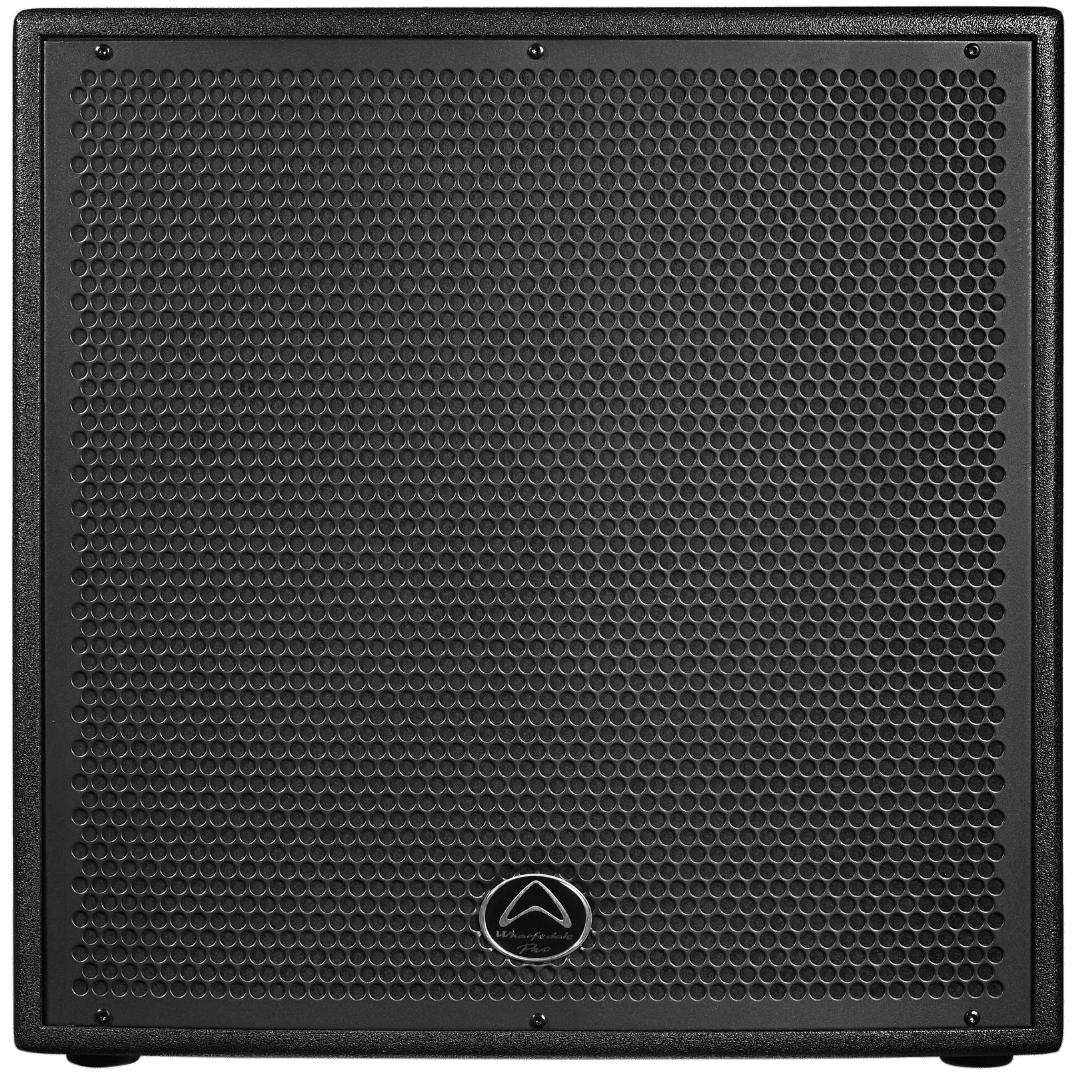 Wharfedale DELTA-X18B passive subwoofer front view — 18" birch plywood cabinet