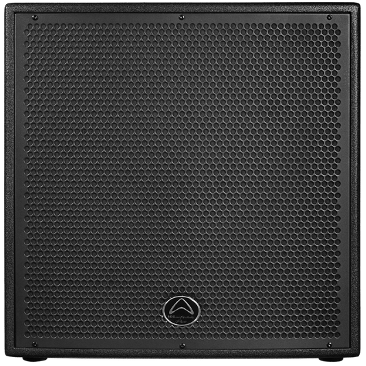 Wharfedale DELTA-X18B passive subwoofer front view — 18" birch plywood cabinet